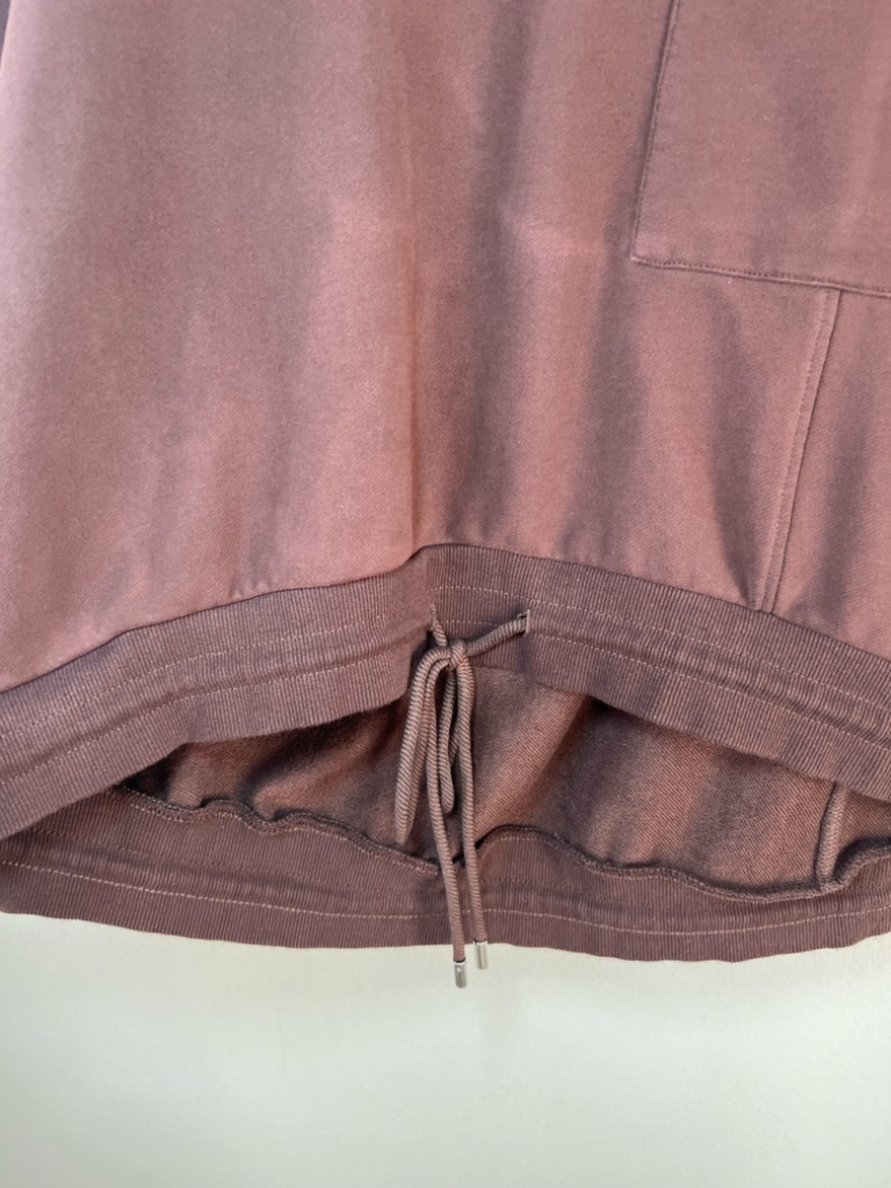 Nap Oversized Mock Neck Sweatshirt Brown Pullover High-Low Pocket Loungewear Sm - Picture 7 of 15